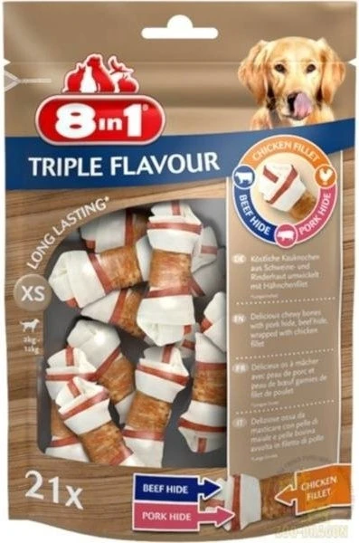 8in1 Triple Flavour Os De Poulet - XS 21 Pièces 3 8in1 Triple Flavour Os De Poulet - XS 21 Pièces