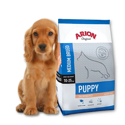 ARION Original Pupppy Medium Breed Saumon & Riz 3kg+ Surprise Gratuit Pour Votre Chien 3 ARION Original Pupppy Medium Breed Saumon & Riz 3kg+ Surprise Gratuit Pour Votre Chien