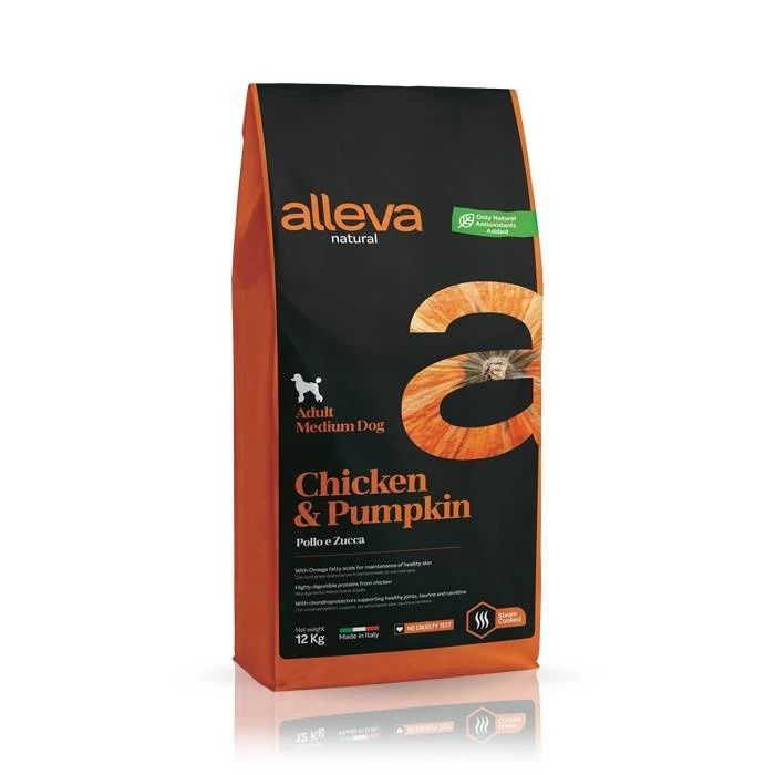 Alleva Natural Adult Medium Poulet Et Citrouille 12kg 3 Alleva Natural Adult Medium Poulet Et Citrouille 12kg