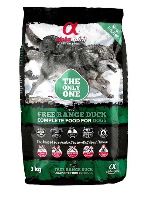 Alpha Spirit Free Range Duck 3kg+Surprise Gratuite Pour Votre Chien 3 Alpha Spirit Free Range Duck 3kg+Surprise Gratuite Pour Votre Chien