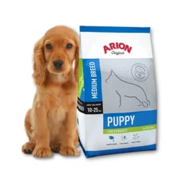 ARION Original Puppy Medium Breed Poulet & Riz 12kg+ Surprise Gratuit Pour Votre Chien -Doux Museau Soldes Magasin fre pl Arion Original Chiot Races Moyennes Poulet Riz 12kg 15620 1 1