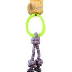 BECO PETS Anneau à Mâcher Sur Une Ficelle Vert L 28cm