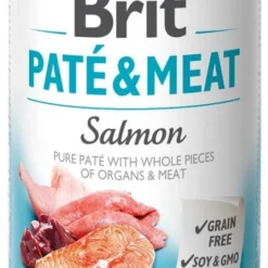 Brit Pate & Meat Avec Du Saumon 400g X12 -Doux Museau Soldes Magasin fre pl Brit Pate Meat avec du saumon 400g 9775 1