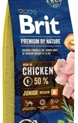 Brit Premium By Nature Junior M Avec Poulet 15 Kg
