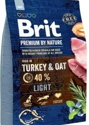 Brit Premium By Nature Light Avec Dinde Et Avoine 3kg + Surprise Gratuite Pour Chien