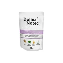 Dolina Noteci PREMIUM Pour Chiens De Petites Races Avec Lapin, Haricots Et Riz 100g X12