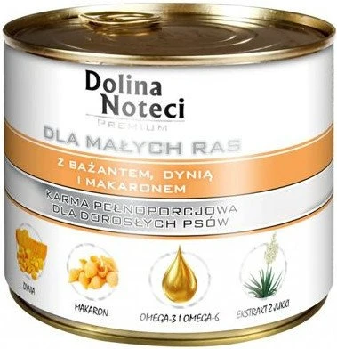 Dolina Noteci Premium Pour Chiens De Petite Taille Avec Faisan, Potiron Et Pâtes 185g X12 3 Dolina Noteci Premium Pour Chiens De Petite Taille Avec Faisan, Potiron Et Pâtes 185g X12