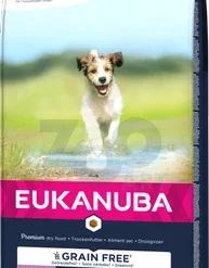 EUKANUBA Puppy&Junior Small/Medium Sans Céréales 12kg +Surprise Gratuite Pour Votre Chien