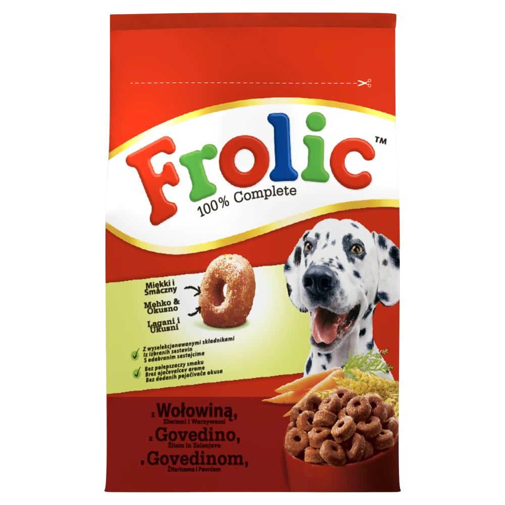 FROLIC Croquettes Pour Chiens Au Bœuf, Légumes Et Céréales 2,8kg 4 FROLIC Croquettes Pour Chiens Au Bœuf, Légumes Et Céréales 2,8kg – Image 2