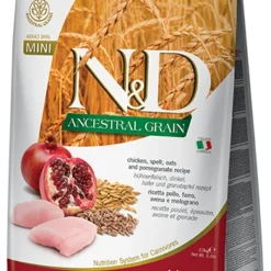 Farmina N&D Ancestral Grain Canine Adulte Mini Poulet&Grenade 7kg
