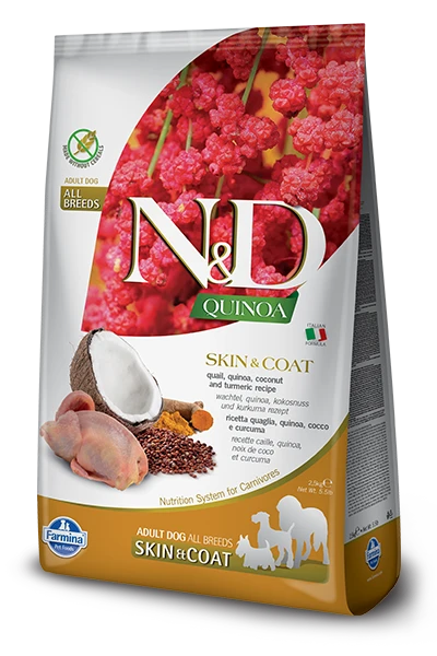 Farmina N&D Quinoa Canine Quail Skin&Coat 2,5kg 3 Farmina N&D Quinoa Canine Quail Skin&Coat 2,5kg