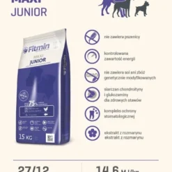 Fitmin Maxi Junior Poulet 15kg -Doux Museau Soldes Magasin fre pl Fitmin Maxi Junior Poulet 15kg 27240 3