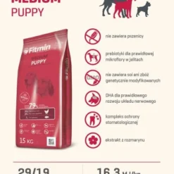 Fitmin Medium Puppy Poulet 15kg -Doux Museau Soldes Magasin fre pl Fitmin Medium Puppy poulet 15kg 27252 3