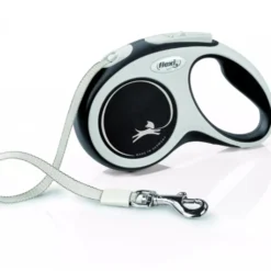 Flexi Laisse New Comfort L Ruban 8m Jusqu'à 50kg Noir + Surprise Gratuite Pour Chien
