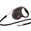 Flexi Laisse Noir Design M Corde 5m Jusqu'à 25kg Rose -Doux Museau Soldes Magasin fre pl Flexi Laisse Noir Design M Corde 5m Jusqua 25kg Rose 15035 1