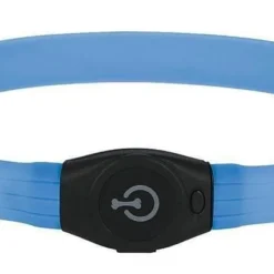 KERBL Collier De Chien Lumineux Bleu à Poils Longs 65cm
