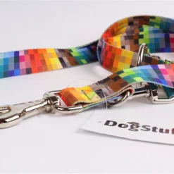 Laisse Réglable DogStuffs - Pixels 25mm/220cm -Doux Museau Soldes Magasin fre pl Laisse reglable DogStuffs Pixels 25mm 220cm 27632 2