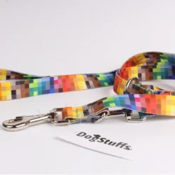 Laisse Réglable DogStuffs - Pixels 25mm/220cm -Doux Museau Soldes Magasin fre pl Laisse reglable DogStuffs Pixels 25mm 220cm 27632 3