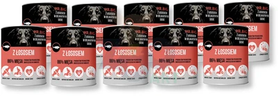 Mr.BIG Morceaux En Sauce Au Saumon 10x400g Pour Chiens 3 Mr.BIG Morceaux En Sauce Au Saumon 10x400g Pour Chiens