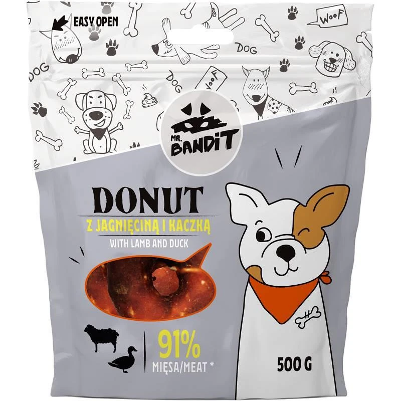Mr Bandit - Donut - Avec Agneau Et Canard 500g 3 Mr Bandit - Donut - Avec Agneau Et Canard 500g