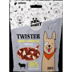 Mr Bandit - Twister - Wraps à L'agneau 500g X2 -Doux Museau Soldes Magasin fre pl Mr Bandit Twister Wraps a lagneau 500g 30274 1