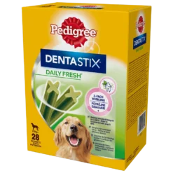 PEDIGREE® DentaStix™ Daily Fresh - Aliment Complémentaire Au Goût De Poulet, Pour Chiens De Grande Race - 4x270g
