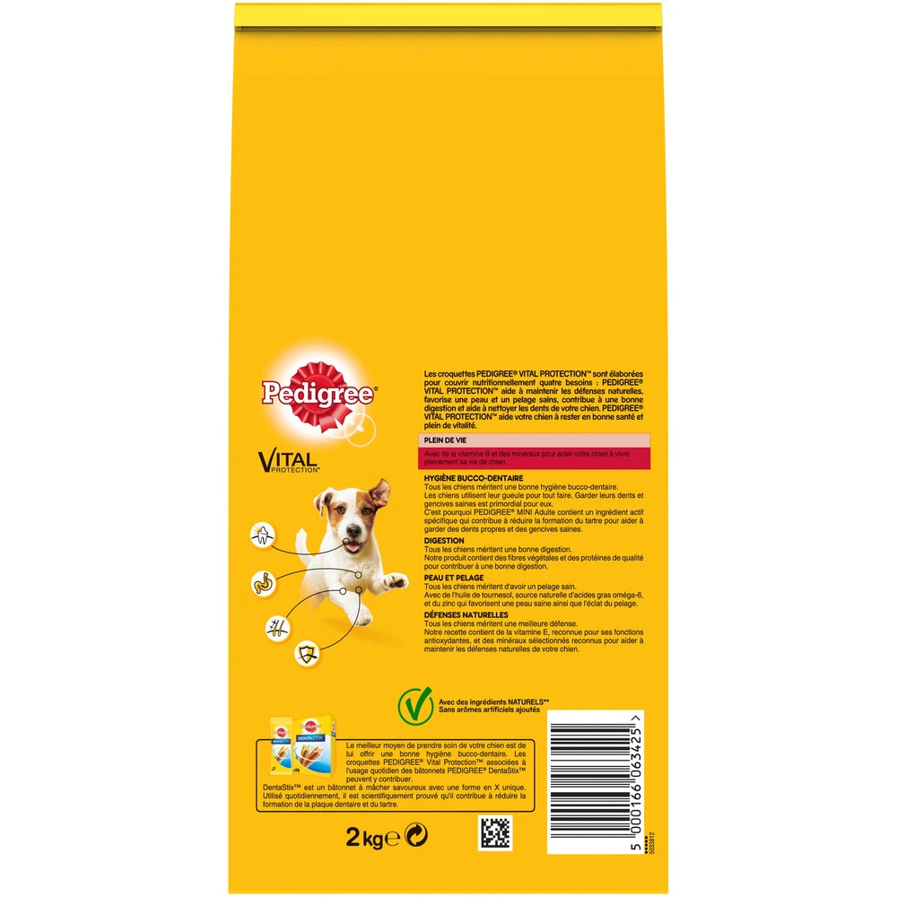 PEDIGREE Vital Protection Croquettes Mini Au Bœuf 2kg Chien Adulte <10kg 5 PEDIGREE Vital Protection Croquettes Mini Au Bœuf 2kg Chien Adulte <10kg – Image 3
