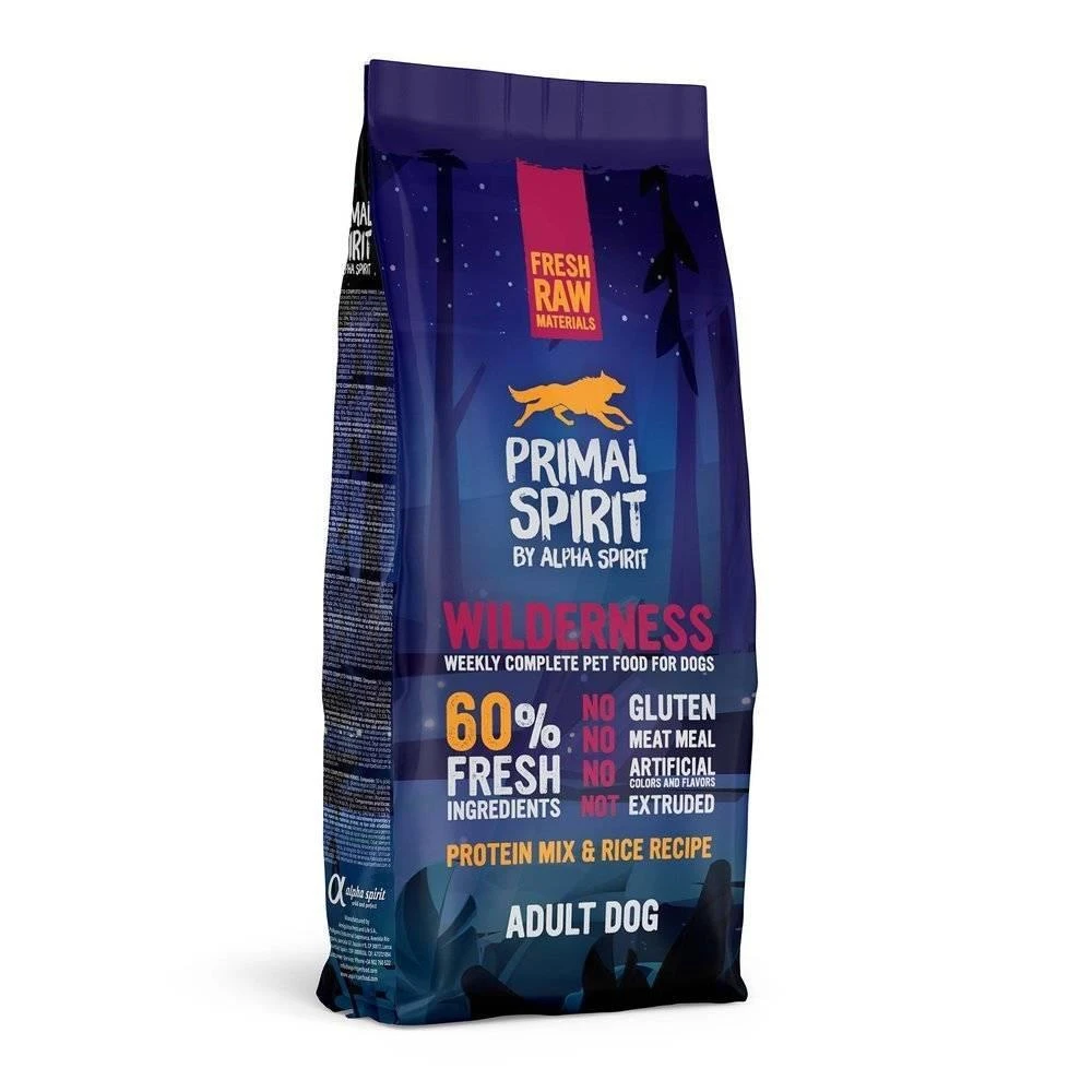 PRIMAL SPIRIT 60% Wilderness 12kg +Barre D'aliments Pour Chiens Premium Hektor à La Volaille 900g Gratuit 3 PRIMAL SPIRIT 60% Wilderness 12kg +Barre D'aliments Pour Chiens Premium Hektor à La Volaille 900g Gratuit
