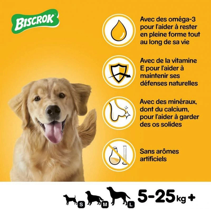 Pedigree Biscrok Biscuits Pour Chiens Adultes Sous Forme De Petits Os Avec De L'agneau, Du Poulet Et Du Bœuf 200g 4 Pedigree Biscrok Biscuits Pour Chiens Adultes Sous Forme De Petits Os Avec De L'agneau, Du Poulet Et Du Bœuf 200g – Image 2