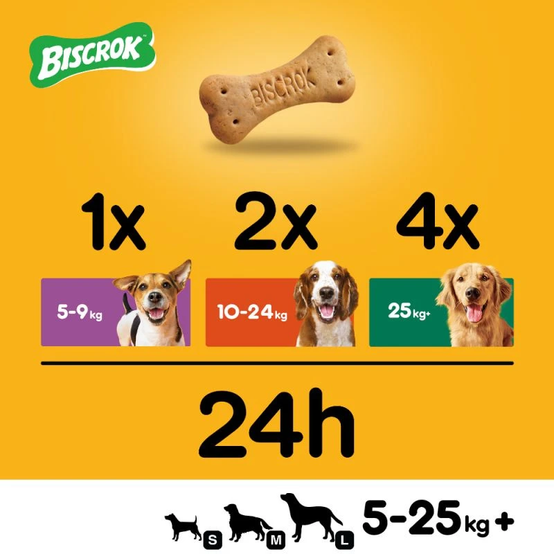 Pedigree Biscrok Biscuits Pour Chiens Adultes Sous Forme D'os Avec De L'agneau, Du Poulet Et Du Bœuf 500g X2 6 Pedigree Biscrok Biscuits Pour Chiens Adultes Sous Forme D'os Avec De L'agneau, Du Poulet Et Du Bœuf 500g X2 – Image 4