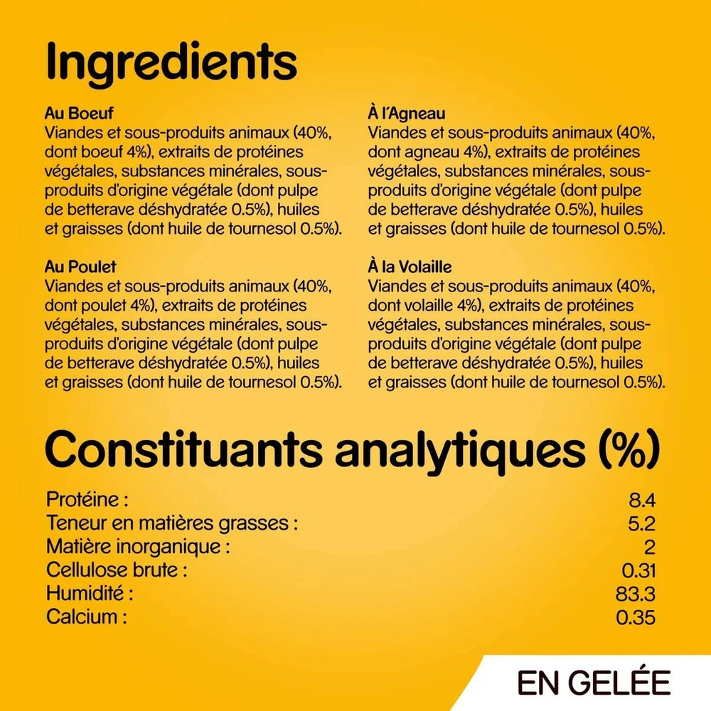 Pedigree Croquettes Humides En Gelée Pour Chiens Adultes Avec Boeuf, Poulet, Agneau, Volaille 12x100g 6 Pedigree Croquettes Humides En Gelée Pour Chiens Adultes Avec Boeuf, Poulet, Agneau, Volaille 12x100g – Image 4