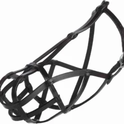 TRIXIE MUSELIÈRE EN CUIR, TAILLE. L, 29/24 CM, NOIR