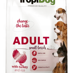 Tropidog Premium Adult Petites Races Avec Dinde Et Riz 8kg+Surprise Gratuite Pour Chien -Doux Museau Soldes Magasin fre pl Tropidog Premium Adulte Petites Races avec Dinde et Riz 8kg 23744 1