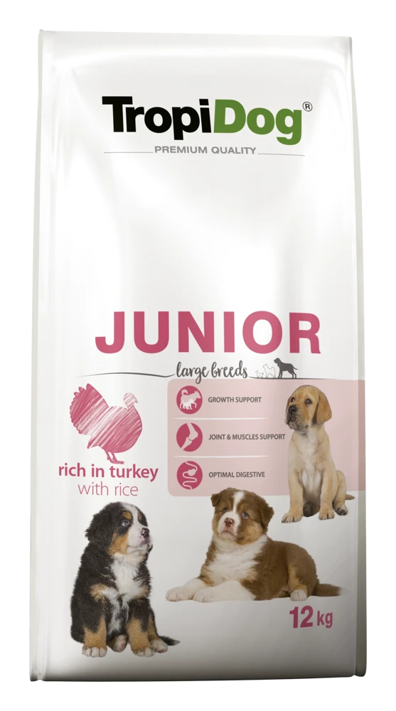 Tropidog Premium Junior Dinde Avec Riz 12kg 3 Tropidog Premium Junior Dinde Avec Riz 12kg