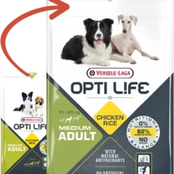 Versele-Laga Opti Life Adult Medium Au Poulet Et Au Riz 12.5kg -Doux Museau Soldes Magasin fre pl Versele Laga Opti Life Adult Medium au poulet et au riz 12 5kg 17015 1