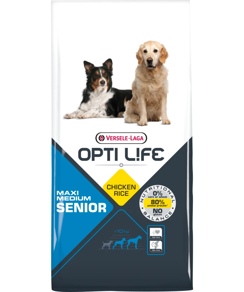 Versele-Laga Opti Life Senior Medium & Maxi Poulet Avec Riz Pour Moyennes Et Grandes Races De Plus De 7 Ans 12,5kg 3 Versele-Laga Opti Life Senior Medium & Maxi Poulet Avec Riz Pour Moyennes Et Grandes Races De Plus De 7 Ans 12,5kg