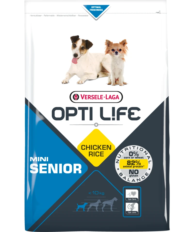 Versele-Laga Opti Life Senior Mini Avec Poulet Pour Petites Races De Plus De 7 Ans 2,5kg 3 Versele-Laga Opti Life Senior Mini Avec Poulet Pour Petites Races De Plus De 7 Ans 2,5kg
