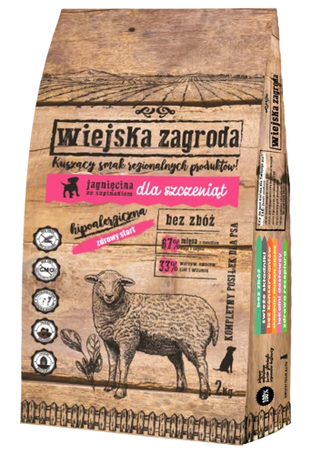 Wiejska Zagroda Agneau Aux épinards 10kg (5x2kg) (pour Chiots)+ Surprise Gratuit Pour Votre Chien 3 Wiejska Zagroda Agneau Aux épinards 10kg (5x2kg) (pour Chiots)+ Surprise Gratuit Pour Votre Chien