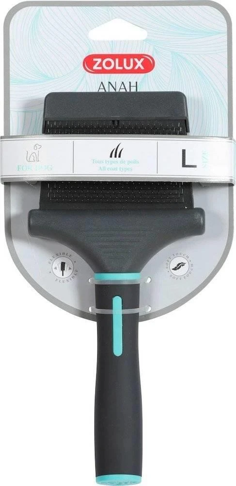 Zolux Anah Brosse Flexible Double Face Pour ChiensL 3 Zolux Anah Brosse Flexible Double Face Pour ChiensL